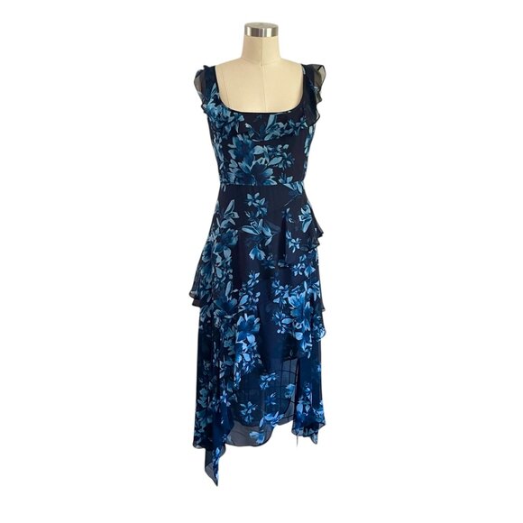 BCBGMAXAZRIA Divine Bloom Dark Dress - Picture 1 of 9